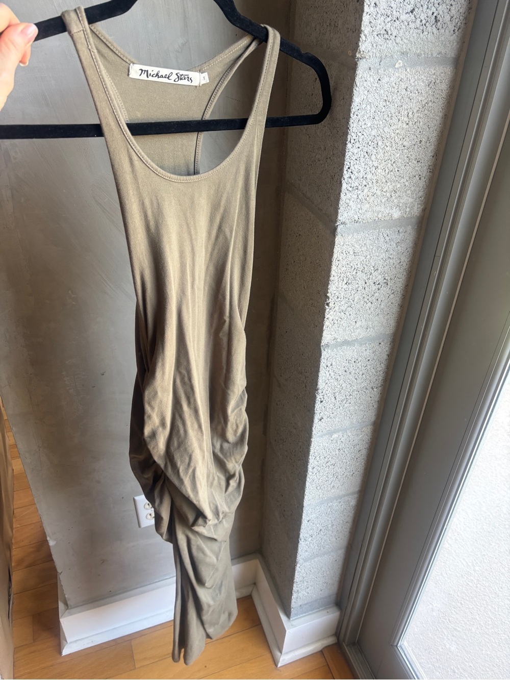 Michael Stars Olive Scoop Neck Tank Dress